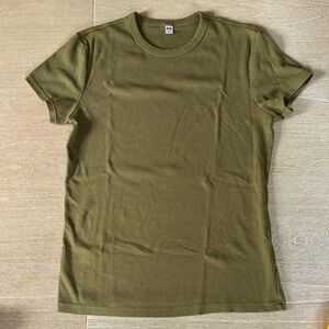 Uniqlo Women’s Ribbed Short Sleeve Tee - Khaki